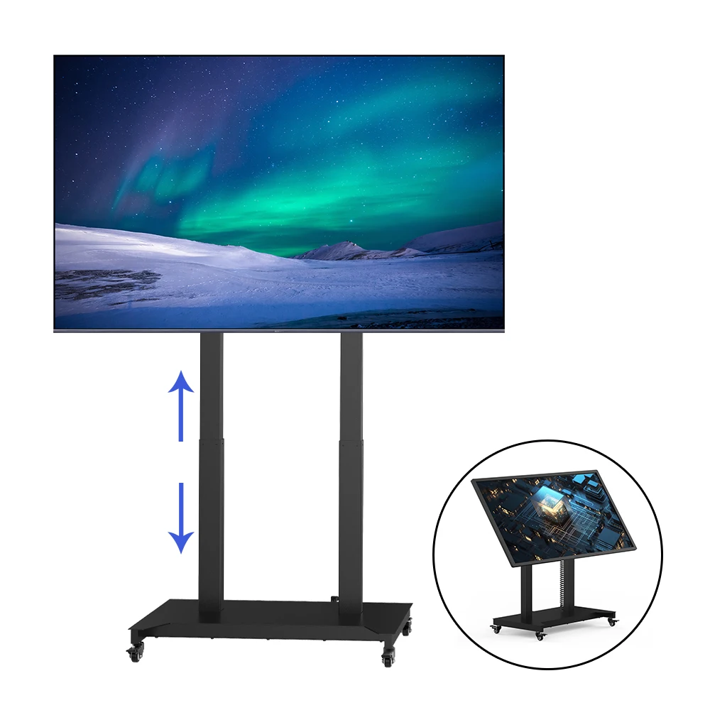 

Rolling TV Stand with Wheels, Designed for 52-84 Inch Displays
