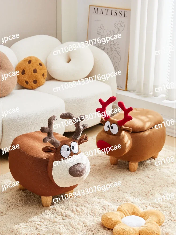 Creative Cute Elk Shoe Changing Stool Living Room Floor Ornament Home Decoration Move New House Housewarming Gift