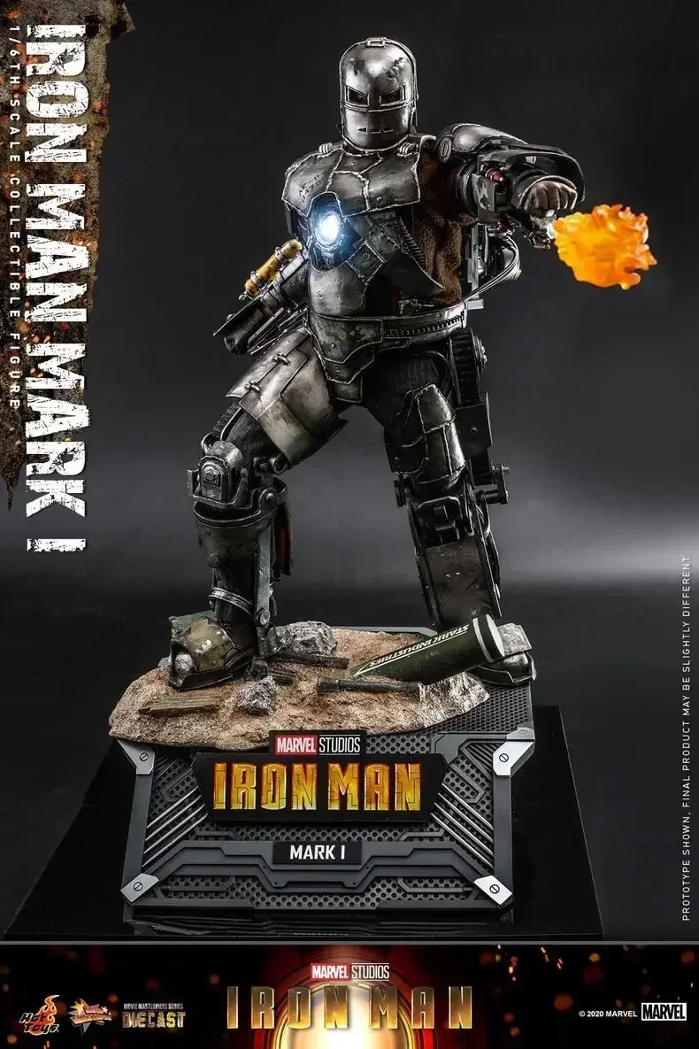 Hottoys Ht Genuine Mms605d40 Alloy Die-Cast Iron Man Mk1 Movie Series Joint Mobility Collection Model Ornament Toys Gift