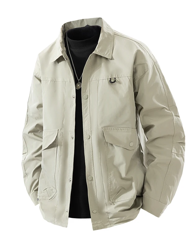 

Повседневная мужская куртка, весна-осень, новая многоэтажная рабочая одежда, пальто, ветровка для пары, модная уличная подставка, подходит для...