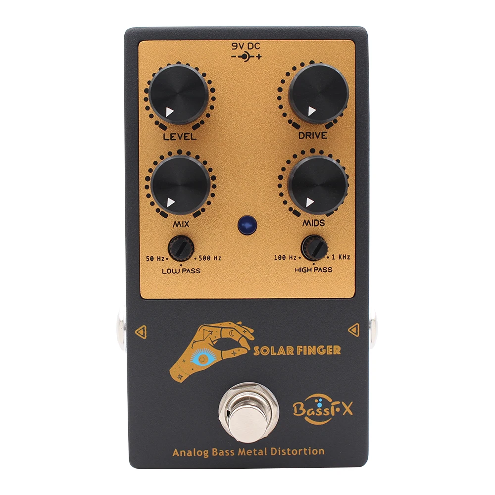 Fanmuzk Analog Bass Metal Distortion Effect Pedal for Electric Bass with Low-pass and High-pass Control