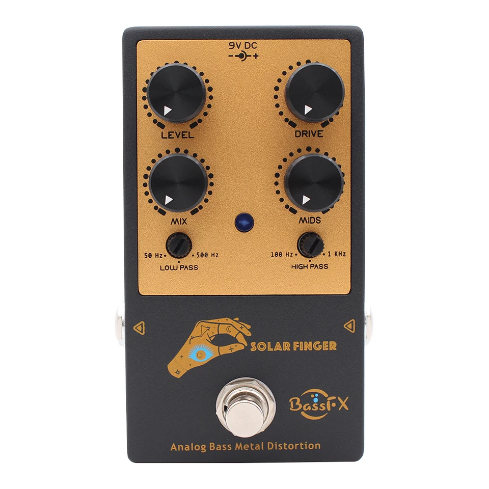 Fanmuzk Solar Finger Analog Bass Metal Distortion Effect Pedal for