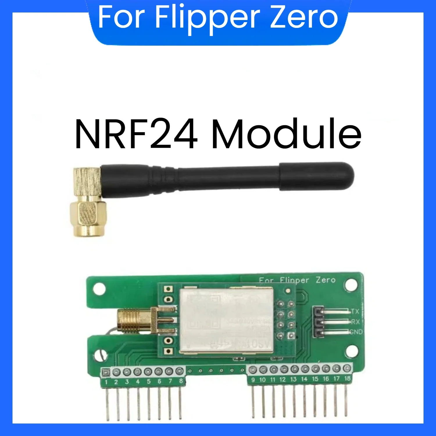 Flipper Zero NRF24 Module, Wireless Sniffer and Mouse Jacker with NRF24 GPIO, Flipper Zero Accessories, Flipper Zero dev Board