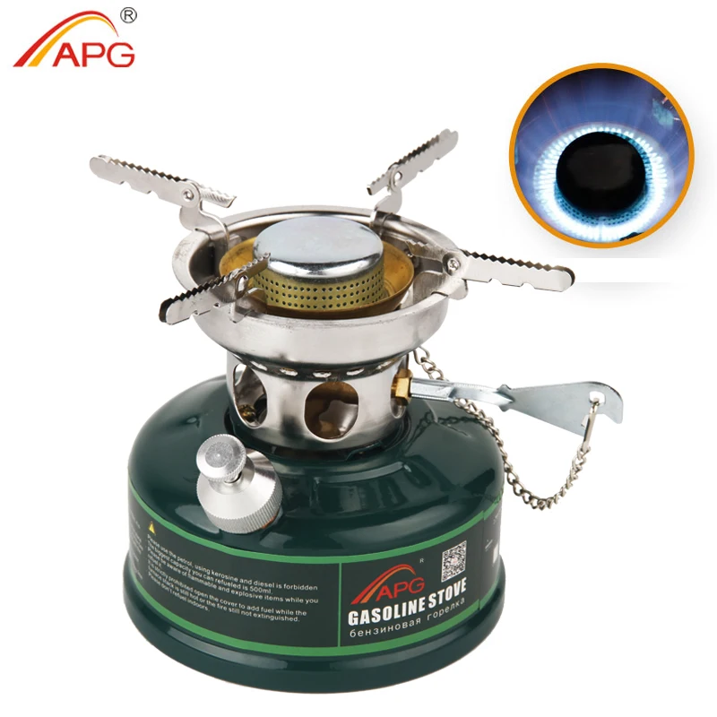 APG Camping Gasoline Stove Oil Stove Burners with Silencer Outdoor Cookware