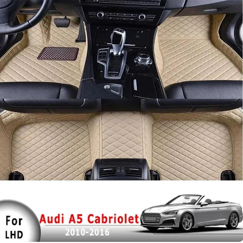 TOP Carpets For Audi A5 Cabriolet 2016 2015 2014 2013 2012 2011 2010 Car Floor Mats Accessories Decor Rugs Waterproof No Smell P