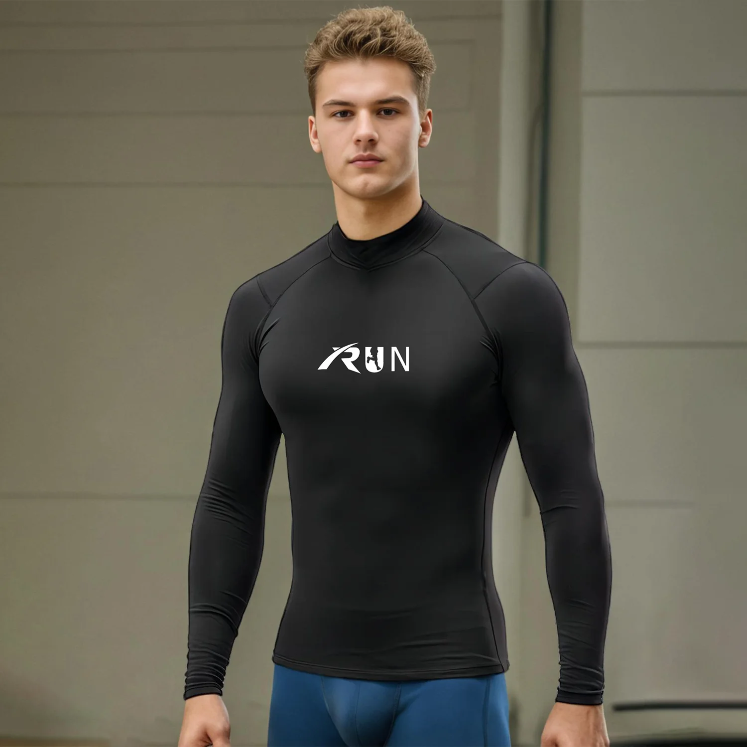 Running Shirt Mens Long Sleeved T Shirt Fitness Training Top Quick Dry Gym Compression Sports Clothes