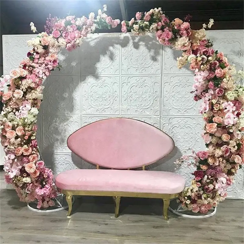 2PCS Romantic Flower Row Arch Floral Display Frame Stand  Wedding Background Welcome Banner Aisle Decoration Party Backdrop Rack