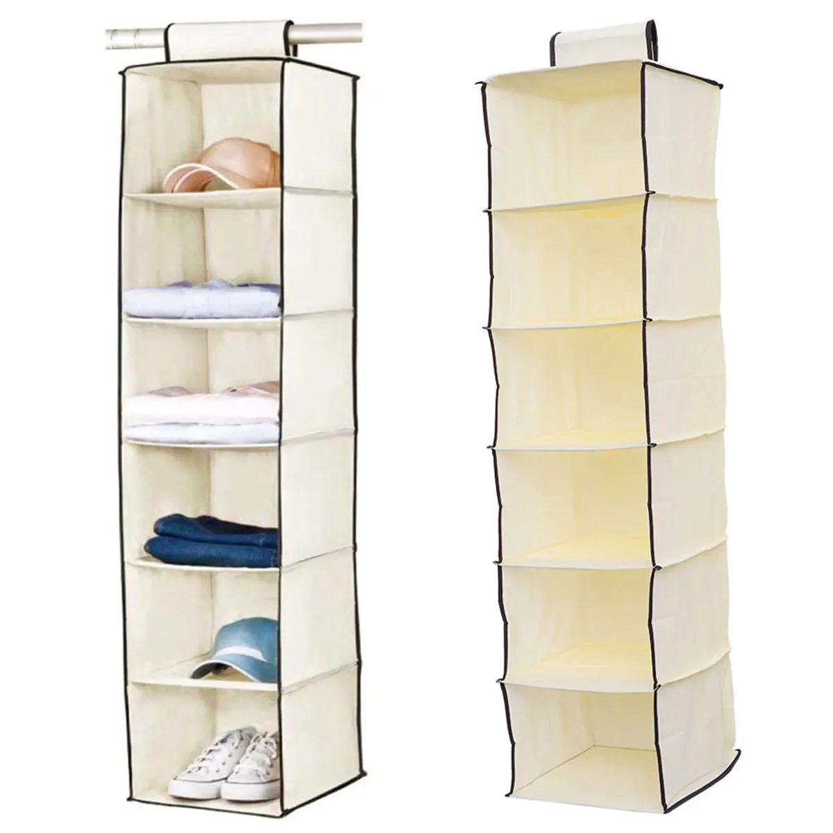 

1pc Premium Ventilated 8 Pockets Hanging Storage Organizer Bag For Closet Wardrobe Bedroom Dust-Proof Shoes