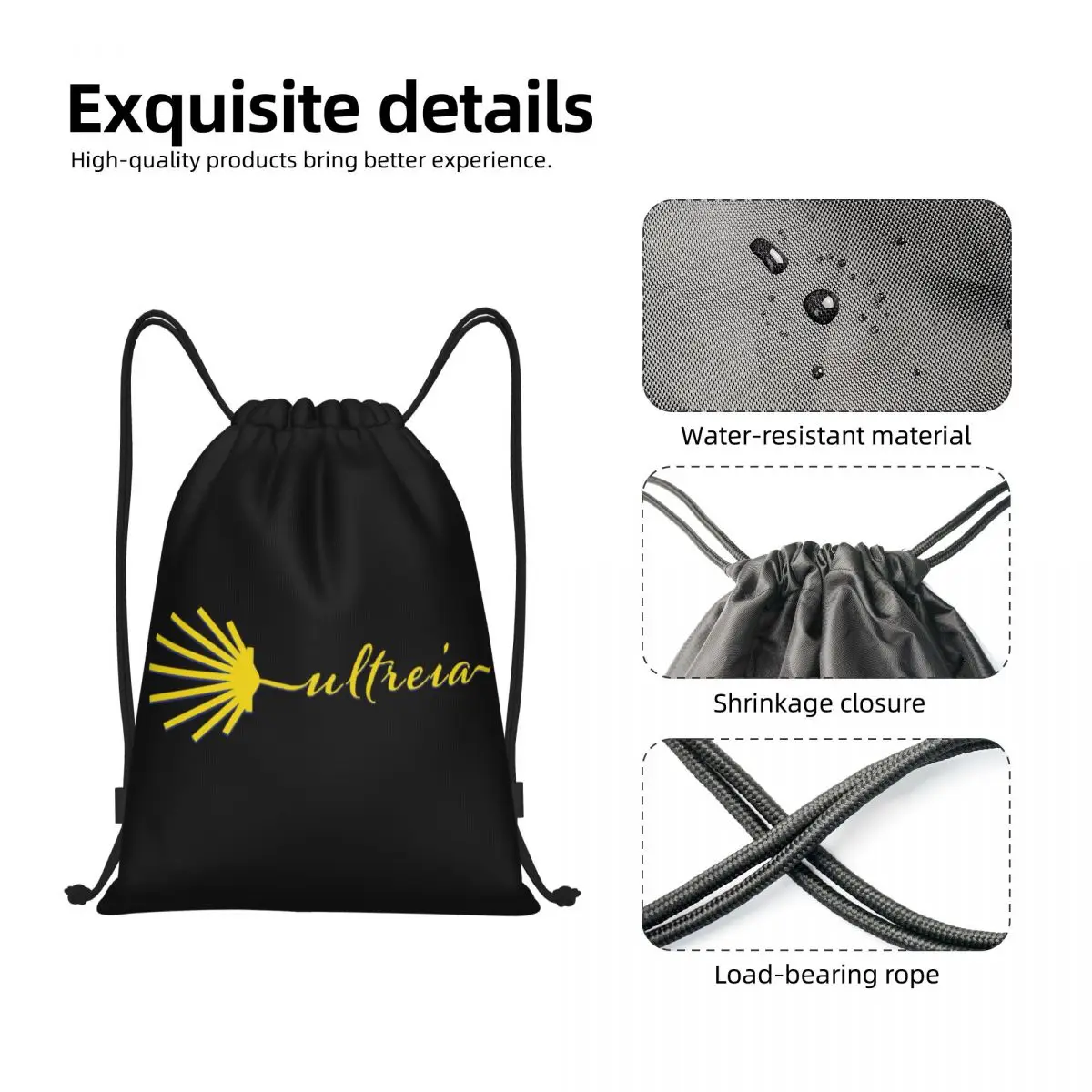 Custom Camino De Santiago Scallop Shell Drawstring Bags for Shopping Yoga Backpacks Women Men Sports Gym Sackpack