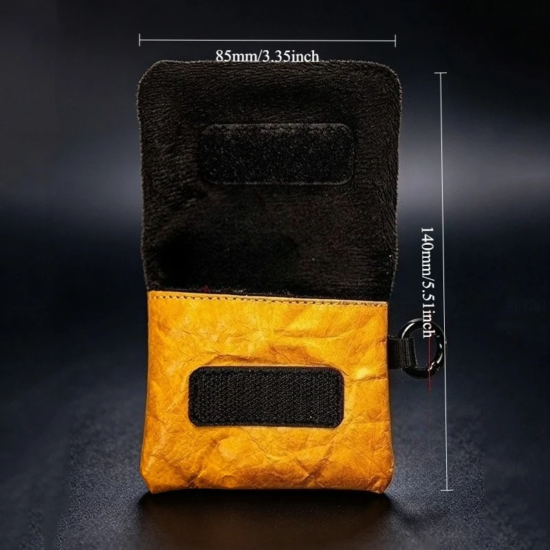 Retro Storage Pouch Mini Zipper Bag Soft Lining Protective Carry Case for EDC Small Gadget Wallet Key Ring Pocket Bag