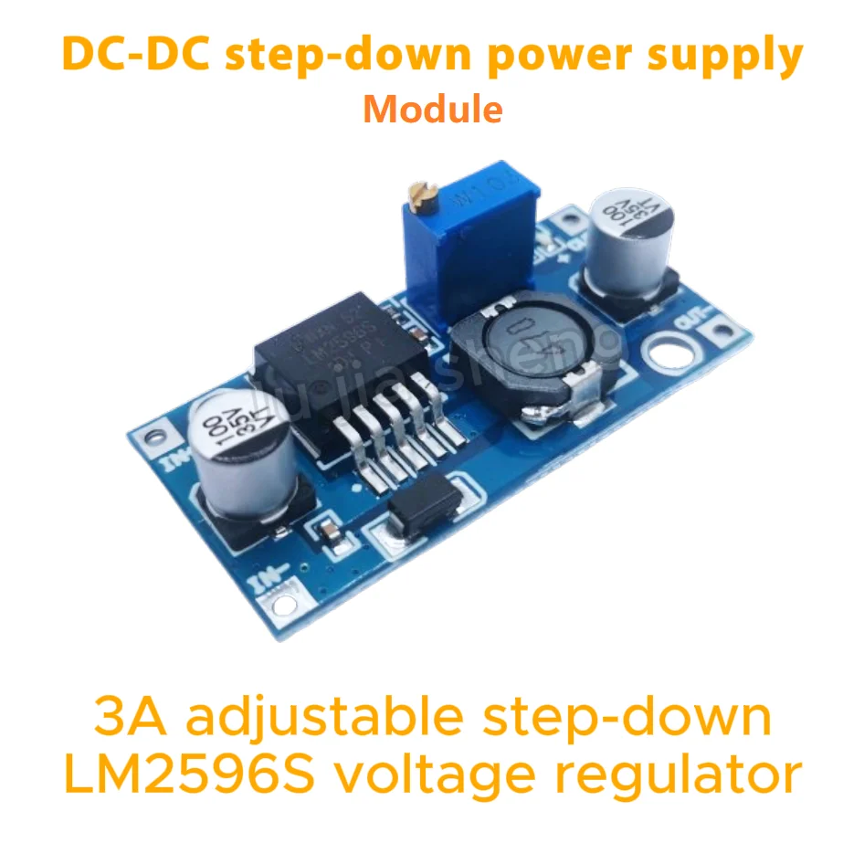 1-10 (pcs) LM2596 DC-DC adjustable step-down power supply module 3A adjustable step-down module regulator 24V to 12V 5V 3V