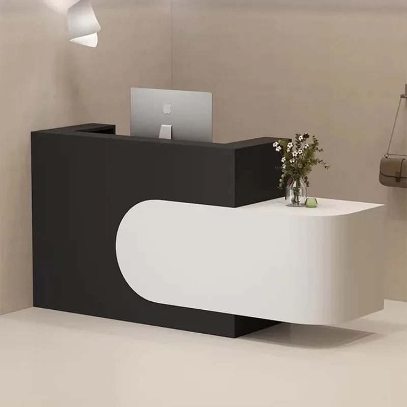 Clothing Store Reception Desk Cashier Counter Modern Reception Desk Small Front Entrance Theke Rezeption Reception Furniture