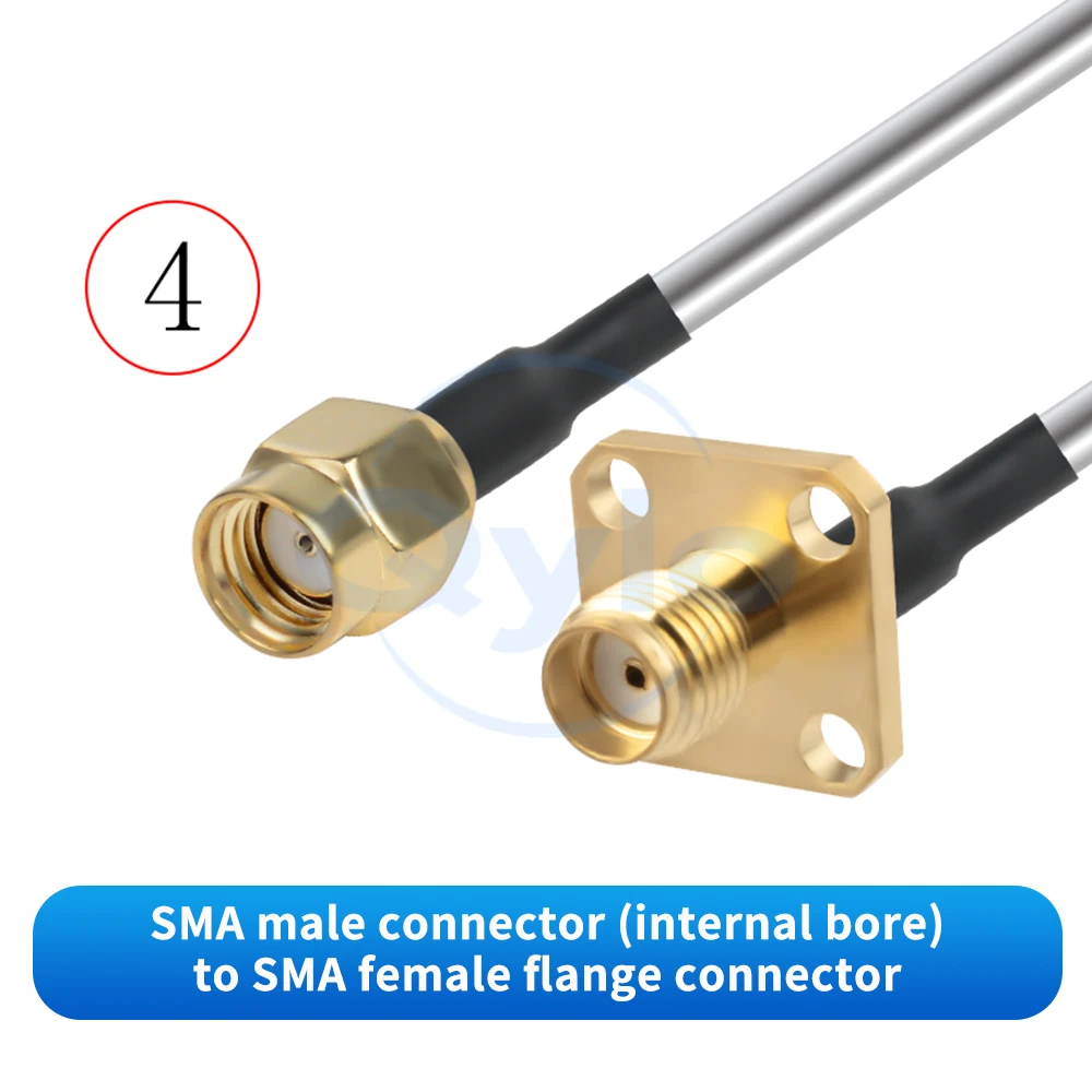 SMA to SMA Male/Female High-Frequency Cable Jumper SFT50-2 Semi-Rigid RF Cable 0-18G SMA to SMA Cable (1 pcs)