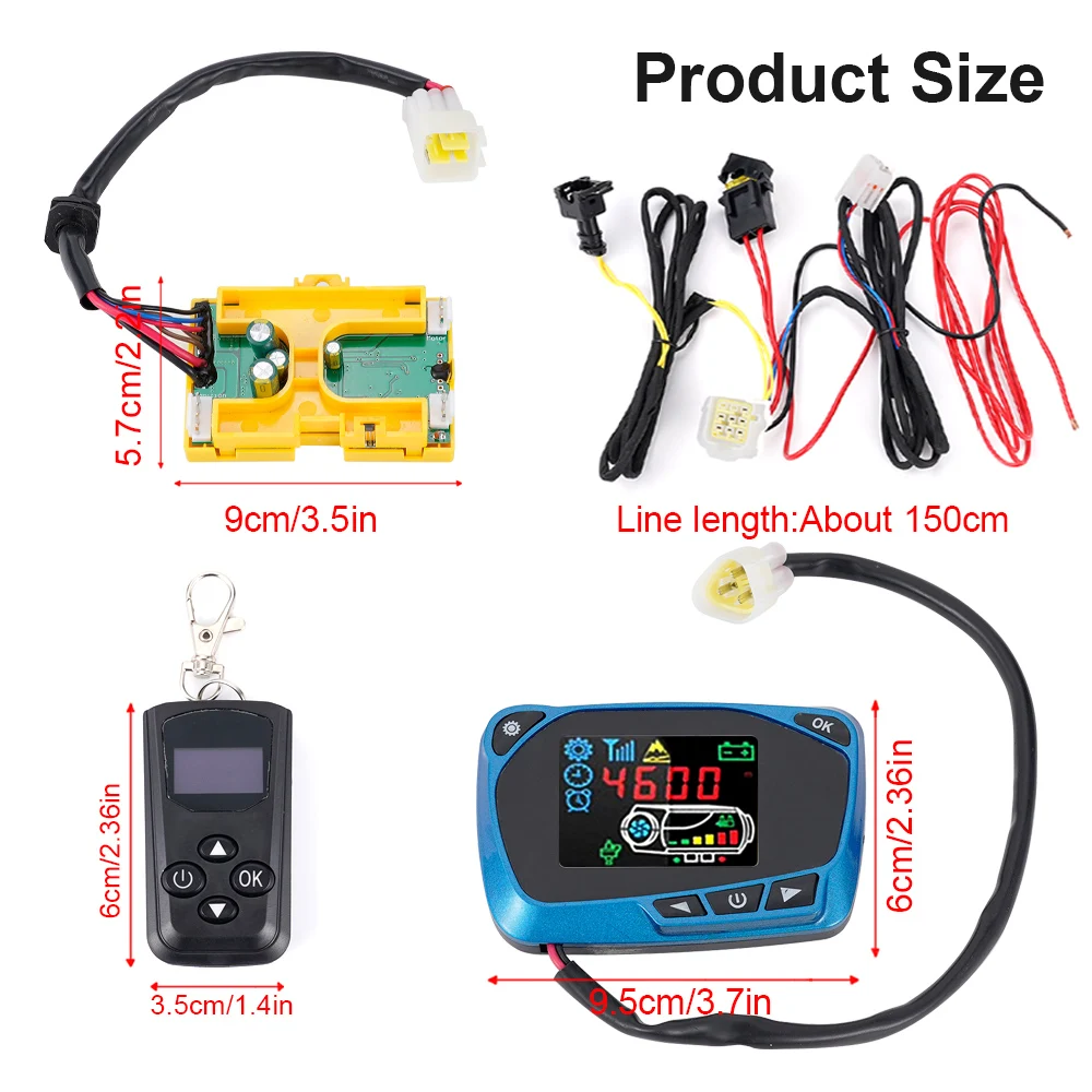 Universal Air Diesels Air Heater Lcd Monitor Switch Control Board Motherboard with Remote Control for Car Parking Heater Control