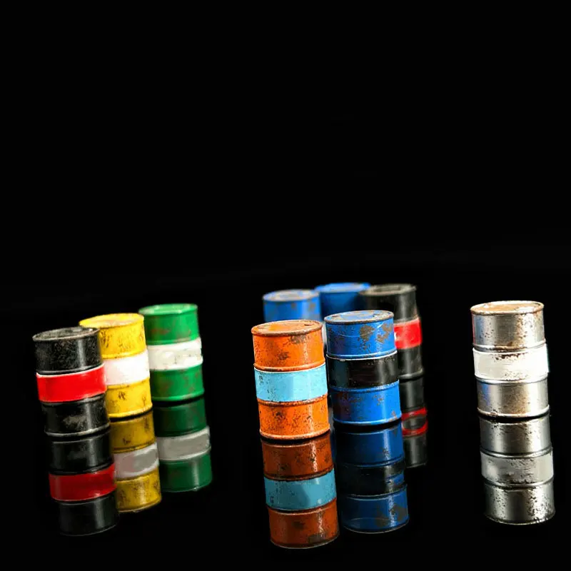 

1/64 Garage Scene Miniatures Oil Barrel Resin Scene decoration props Car Scene Accessories Oil Barrel Ornaments