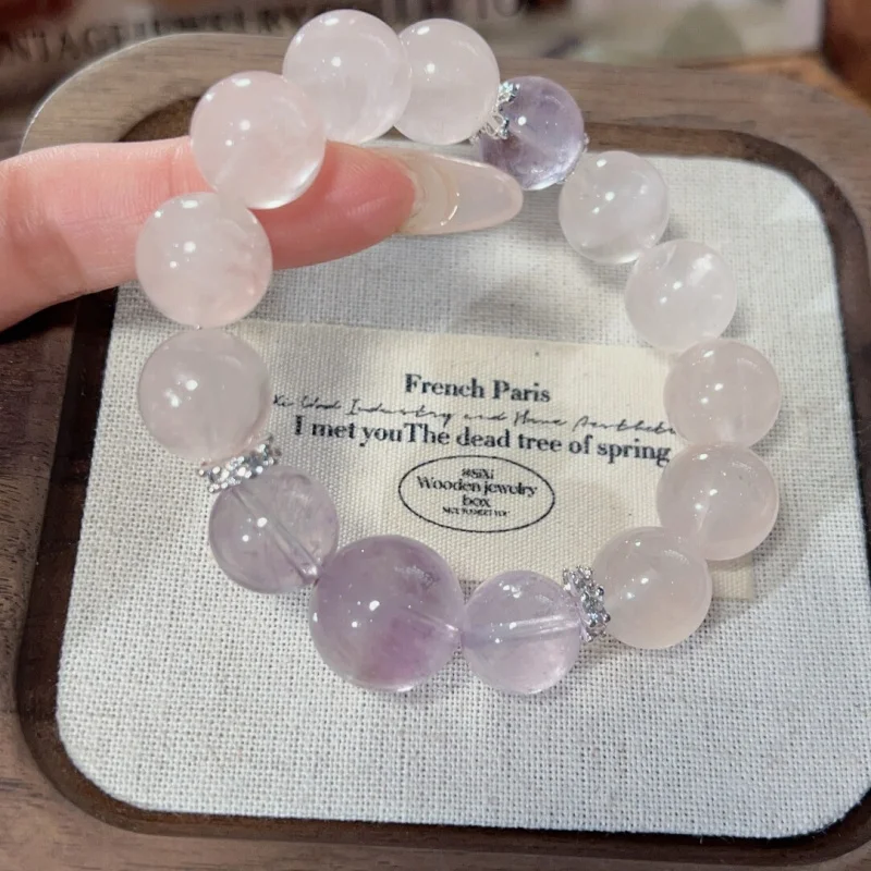 

Natural Madagascar Pink Women, High-End Lavender Amethyst Beaded Bracelet
