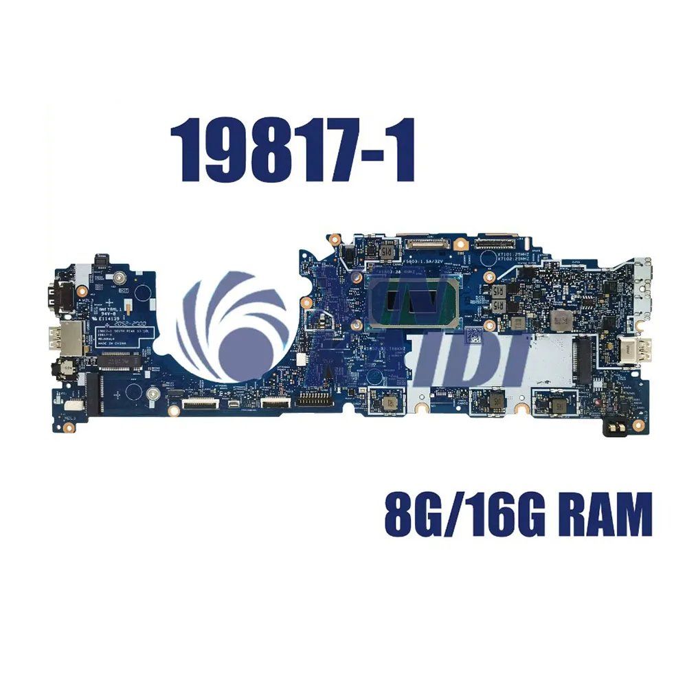 

Материнская плата для ноутбука Dell Latitude 0KRH0R 0DFNFK 0XHHKK 19817-1 07VV1 4 материнская плата для ноутбука I5 I7 процессор 11-го поколения 8 ГБ 16 ГБ ОЗУ DDR4