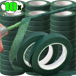 10/1Rolls Self-Adhesive Floral Stem Tape Green Floriculture Tapes Wrapping Florist DIY Decorative Flower Wedding Party Supplies