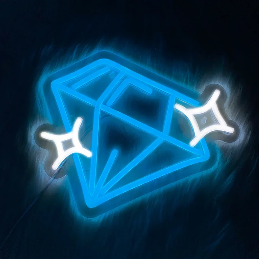 

Usb Powered, Bedroom, Home, Wedding, Club Party Decor, Office Art Wall Lamp, Diamond Led Neon Sign, Used For Wall Decor