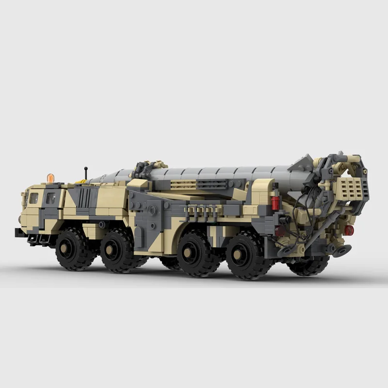 MOC 8x8 Heavy TEL Mobile Launcher Truck with Strategic ICBM Missile Block Model for 247885 moc