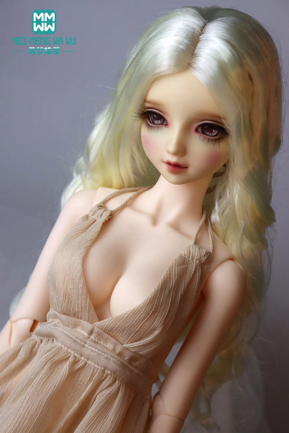 Passend für 1/3 BJD Puppenkleidung Spielzeug Kugelgelenkpuppe Mode rückenfreies Kleid Hosenträgerrock Geschenke