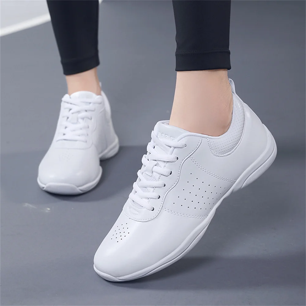 ARKKG Cheerleading Training Gymnastics Shoes Dance Shoes Women Children Soft Bottom Shoes White Athletic Aerobics Shoes