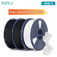SUNLU 3KG High Speed Matte PETG Filament 1.75mm 1kg Spool (2.2lbs) High Speed Printing Filament Fit Most FDM Printer