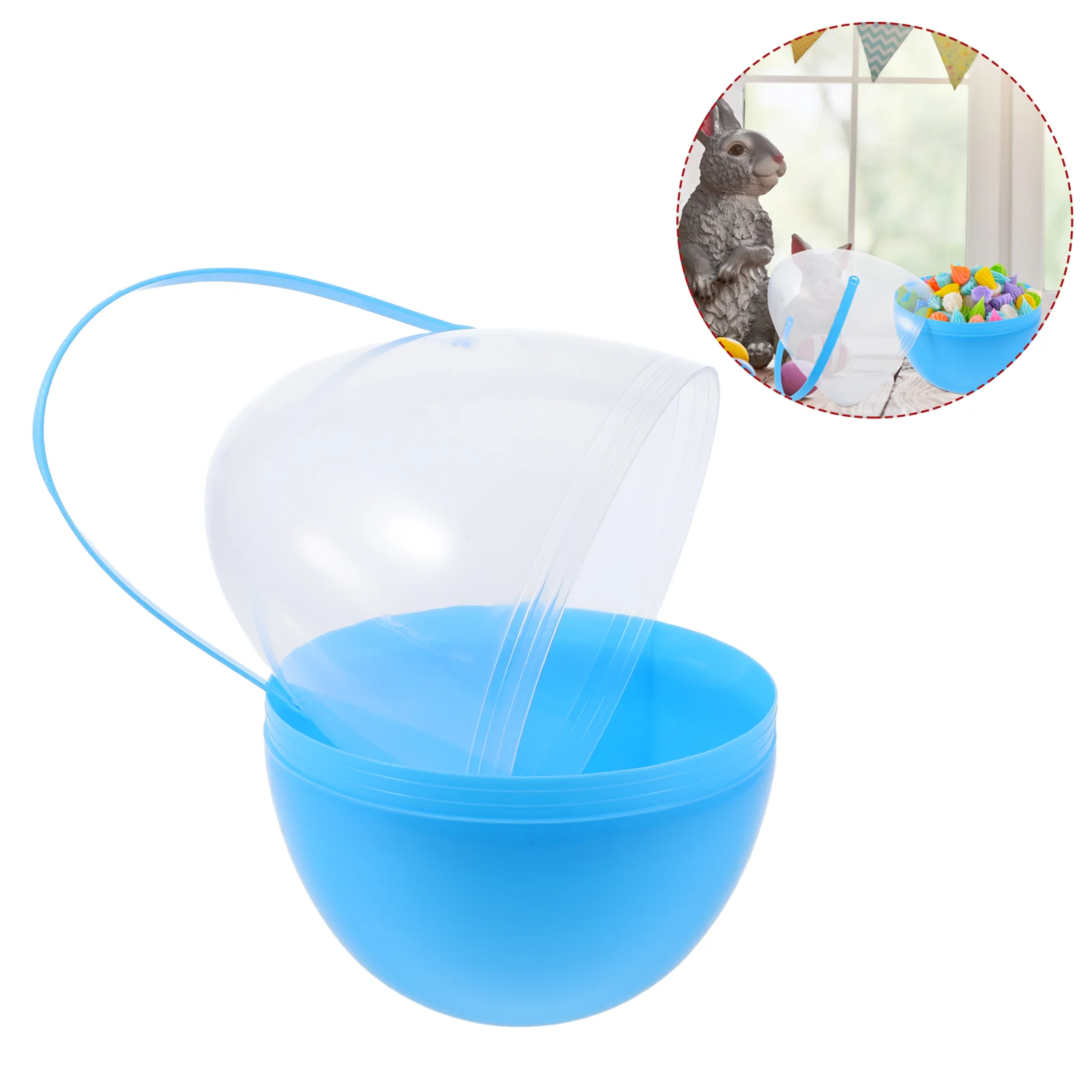 

Easter Eggs Empty Plastic Large Fillable Container Pp Basket Bottom Support