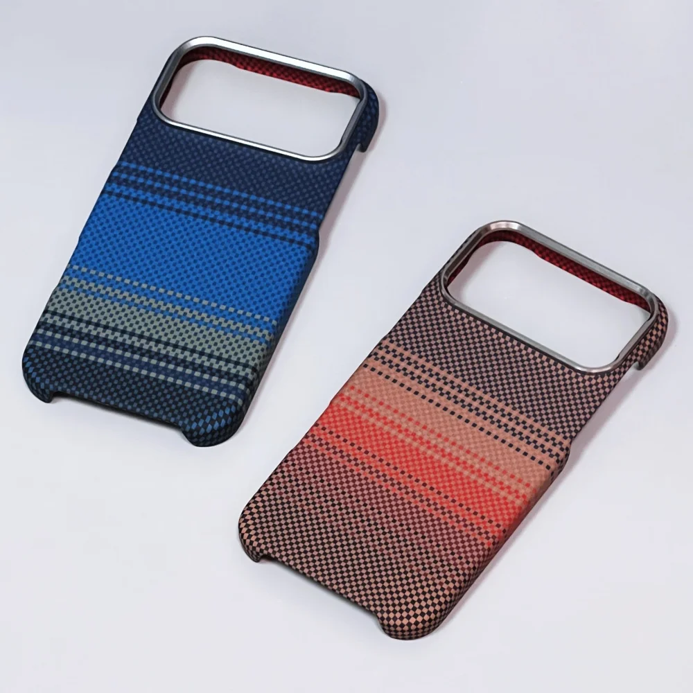 Luxury Carbon Fiber Slim Case For iPhone 18 17 13 14 15 16 Pro Max Shockproof Alloy Lens Camera Protective Ultra Thin Hard Cover