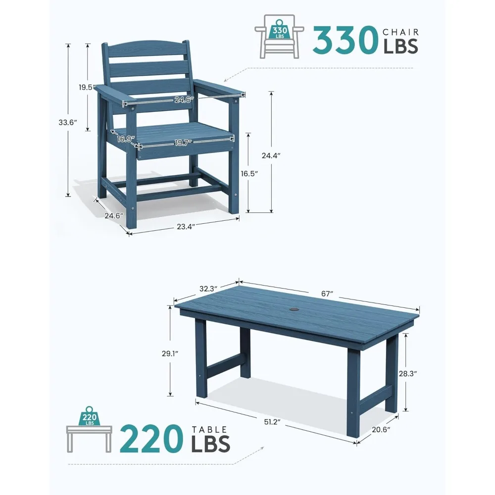 Outdoor Table and Chairs,1 Mesa De Comedor Extendida Y 1 Banco De Comedor Al Aire Libre Y 4 Sillas De Comedor Al Aire Libre