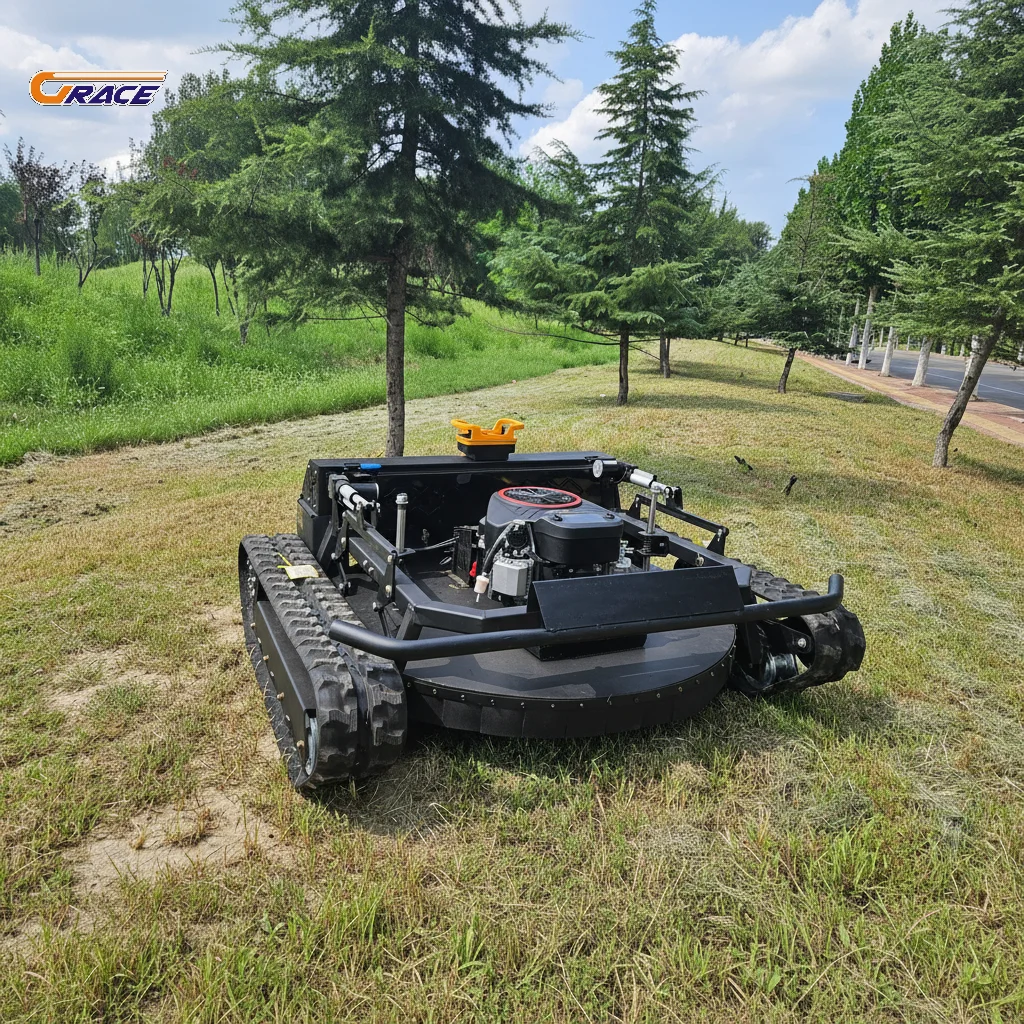 

Гусеничная радиоуправляемая газонокосилка для фермерских и садовых участков, для стрижки травы на склонах и в грязной местности