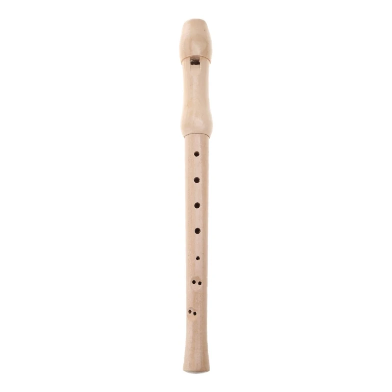 Peach German Soprano Recorder Instrument C Key 8 Hole with Cleaning Rod & Carrying Bag, Natural Color 69HD