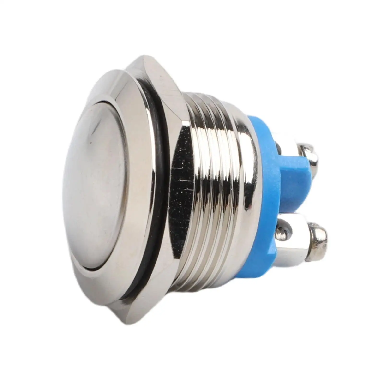 Nickel Plated Copper 19mm Momentary Push Button Starter Switch IP67 Waterproof Perfect for Automotive and Marine Projects