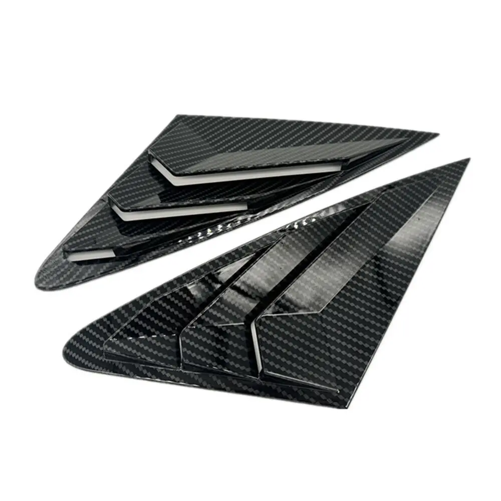 For Audi A4 A4L S4 B8 Sedan 2009-2016 Car Rear Louver Window Side Shutter Cover Trim Sticker Vent Scoop ABS Carbon Fiber ABS - view 2