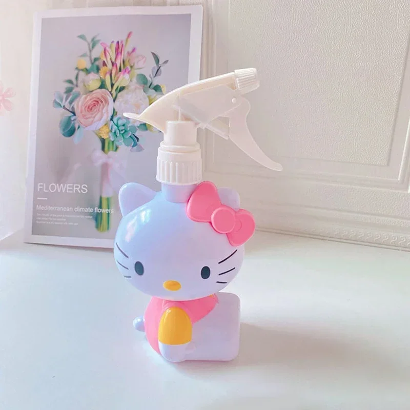 480ML Hello Kitty Cute Spray Bottle Cartoon High Pressure Continuous Mist Spray Bottle Can Refillable Fine Mist Watering Gift