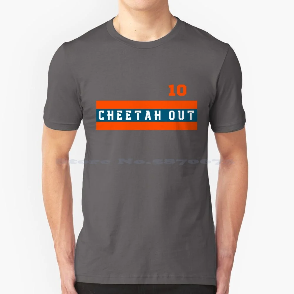 Cheetah Out 10 T Shirt 100% Cotton Tee Tyreek Hill Dolphins Champion Jaylen Waddle Dan Marino Cheetah Tyreek Hill Lovers Sports