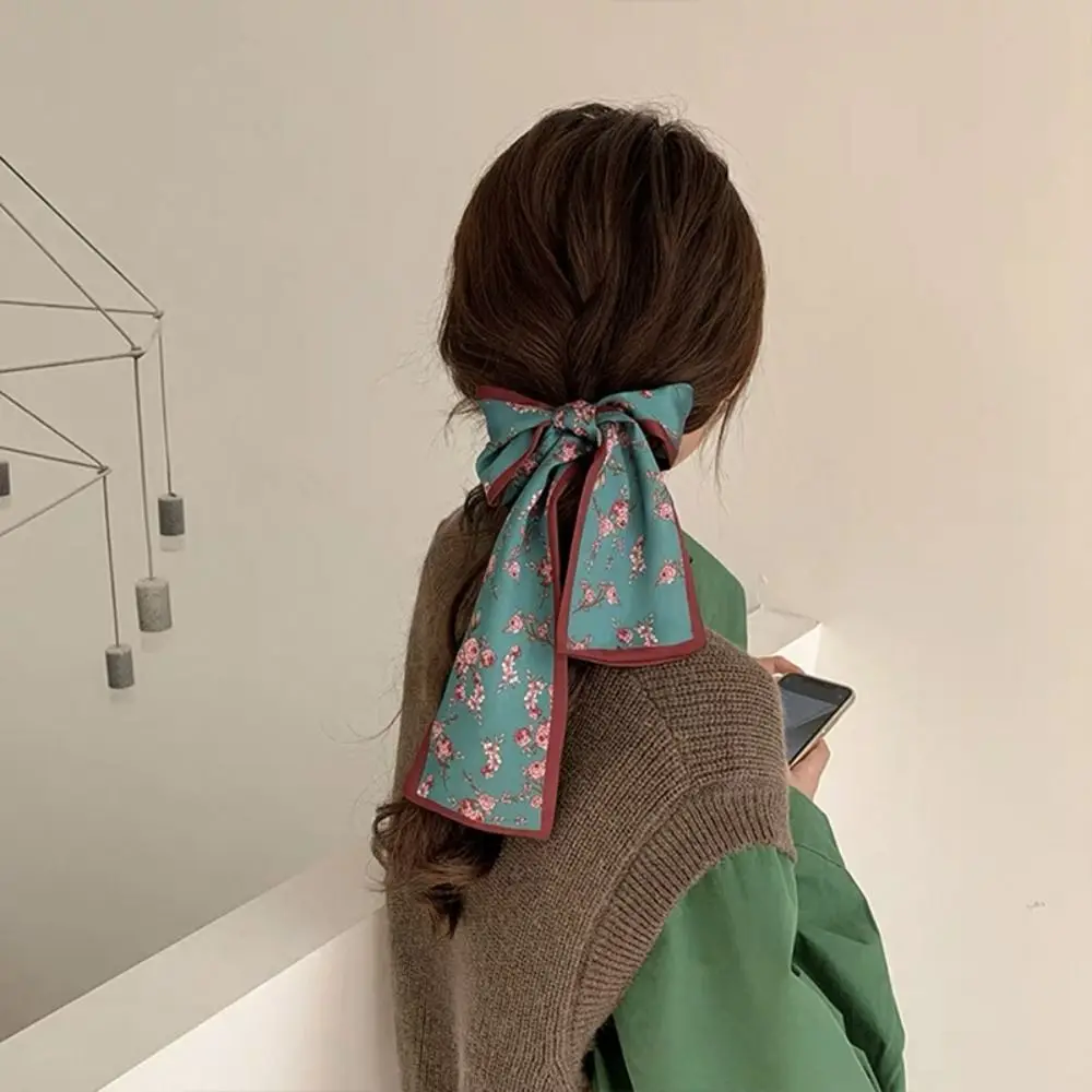 Fascia per capelli floreale moda nastro foulard in stile cinese pittura a olio stampa nastro per capelli fascia per capelli da donna