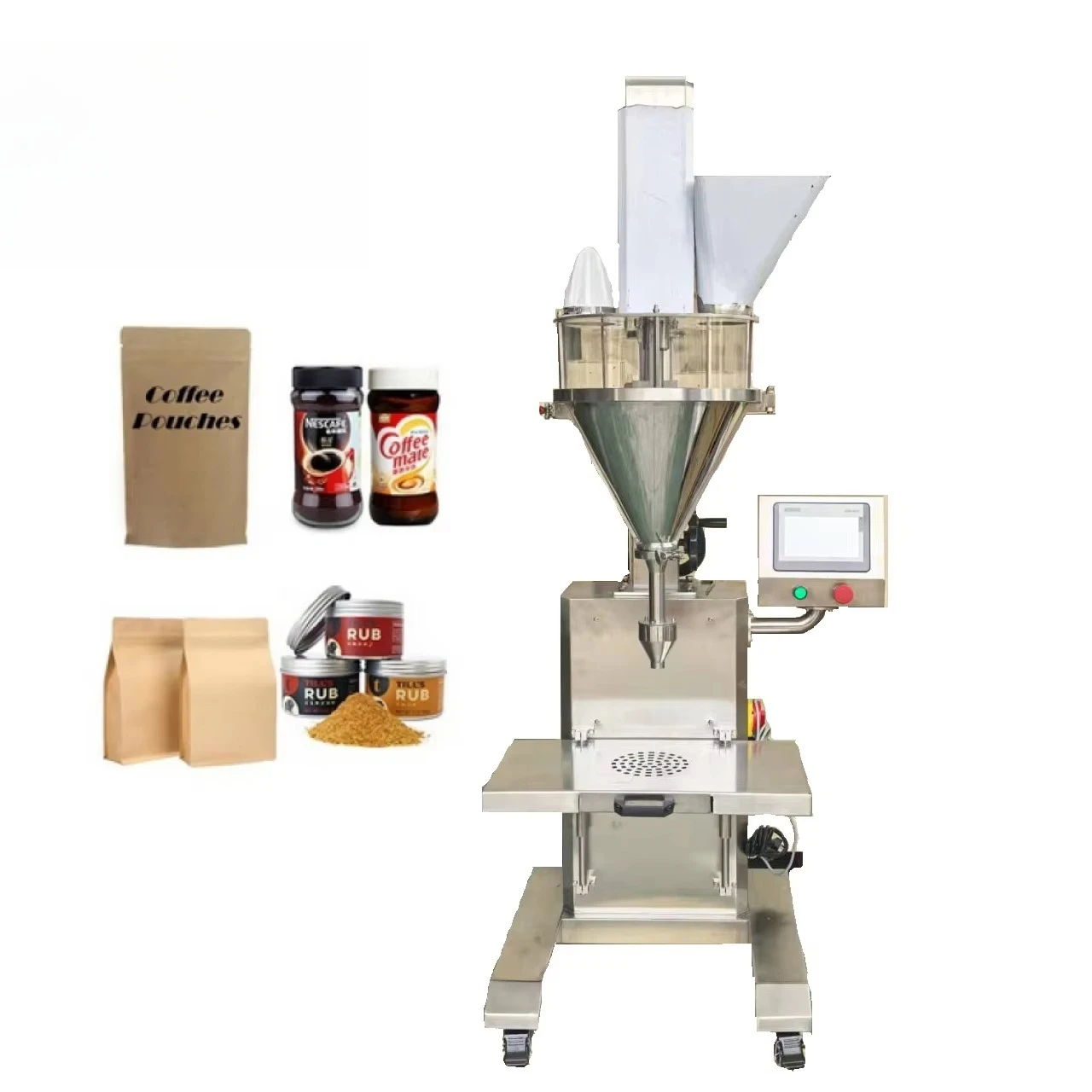 Bottle Cans Bag Spices Milk Coffee Acai Powder Packaging Machine Semi Screw Auger Filler Machine for Powder