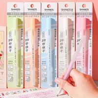 1+3Pcs Macaron Dispensing Pen Student Diy Hand Account Manual Quick-drying Glue Dispensing School Office Supplies Stationery