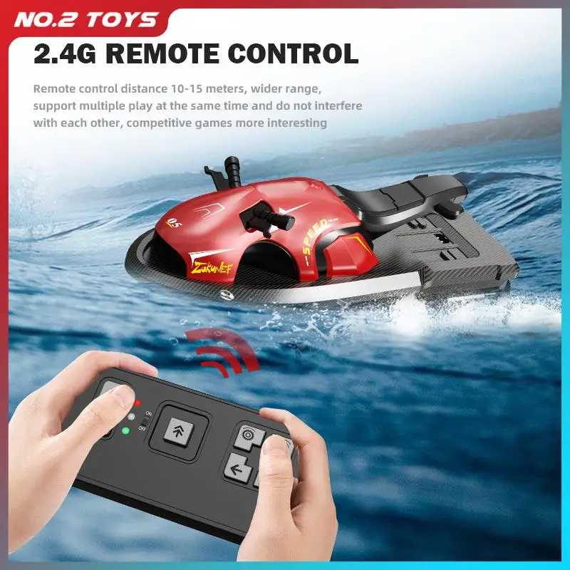 High Speed RC Motorboat Boat Toys 2.4G Radio Controlled Speedboat Sailing Model Motor Boats Toys for Boy Children Water Toy Gift