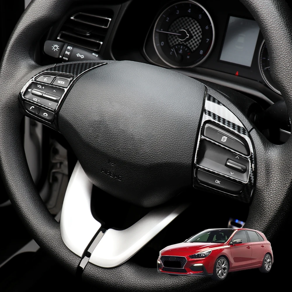 

For Hyundai I30 2017-2025 LHD/RHD ABS Car Steering Wheel Buttons Cover Frame Trim Accessories Auto Interior Accessories