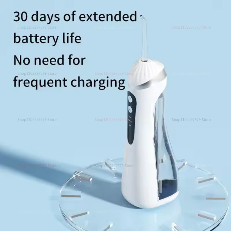 IPX7 Waterproof Rechargeable Tooth Cleaner 4 Nozzle High Pressure Pulse Electric Oral Irrigator 3 Cleaning Mode For Oral Care image 5