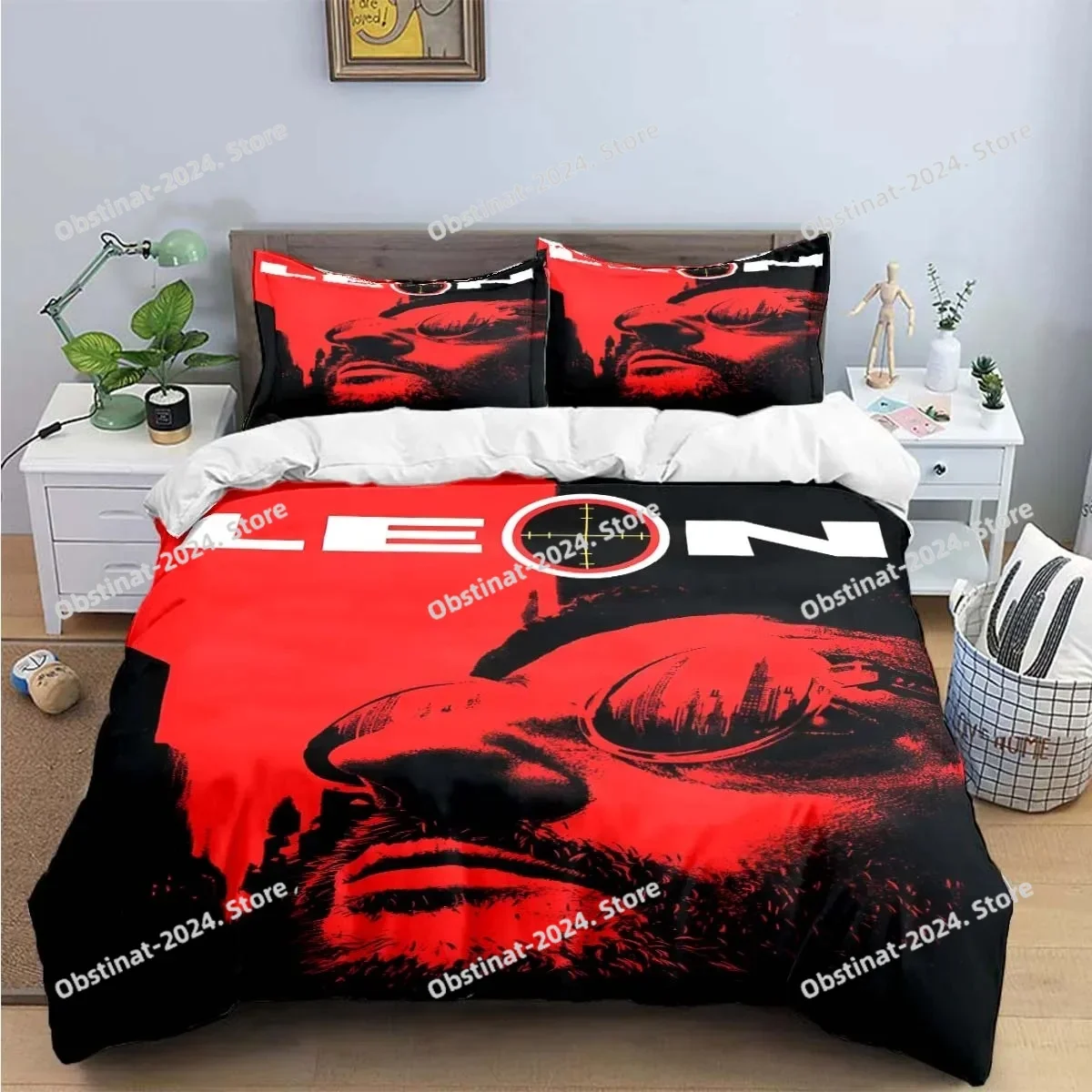 

Exquisite Famous Film L-Léon Bedding Set Print Bed Set With Pillowcase Bed Duvet Cover Soft Single Double Queen Super King Size
