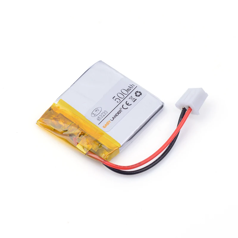 JST2.54 2P 500 мАч 453233   3,7 В перезаряжаемая литий-ионная литий-полимерная батарея для звуковой карты Bluetooth MP3 MP4 DVR GPS игрушки