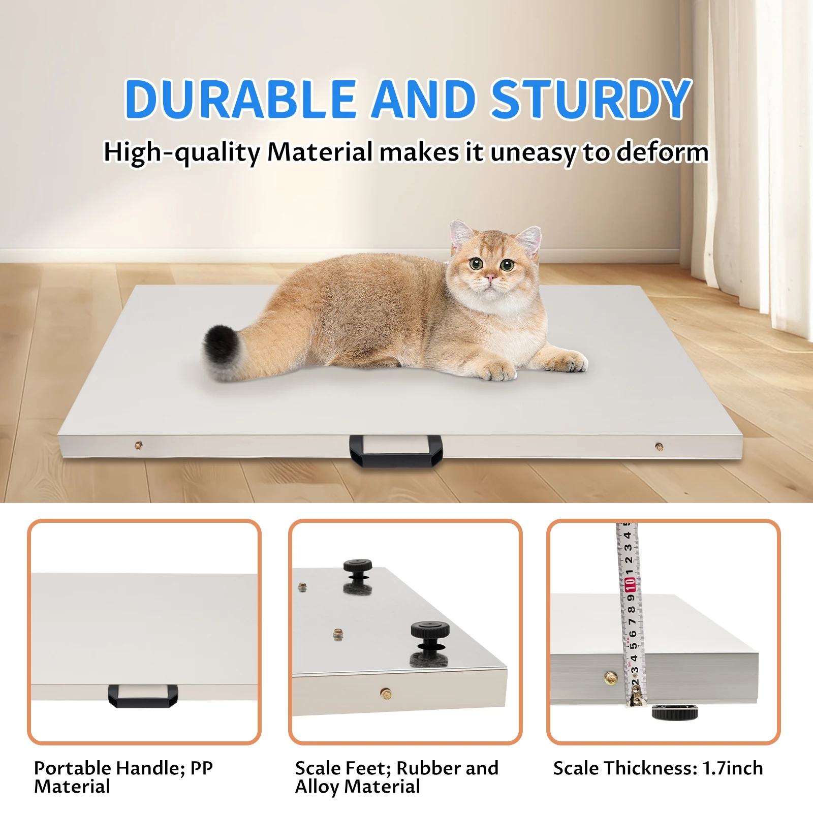 Pet Scale Dog Scales for Large Breed  660LB Postal Digital Scale - Stainless Steel Platform Heavy Duty Livestock Scale