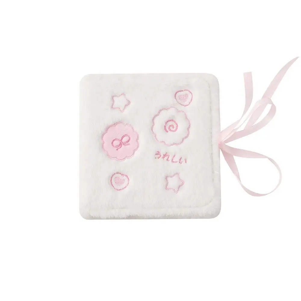 

Plush 3in Plush Photocard Holder 2 Grids Fluffy Strap Ties A7 Idol Photo Album Ribbon Cartoon Photocards Collect Volume