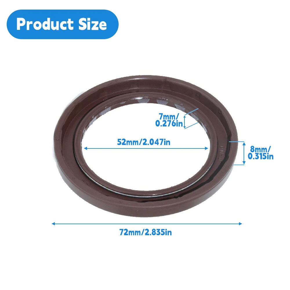 High Quality FKM Pressure Type Oil Seal BAFSL1SF  52*72*7/8 mm - Double Lip Oil Seal with Spring ﻿