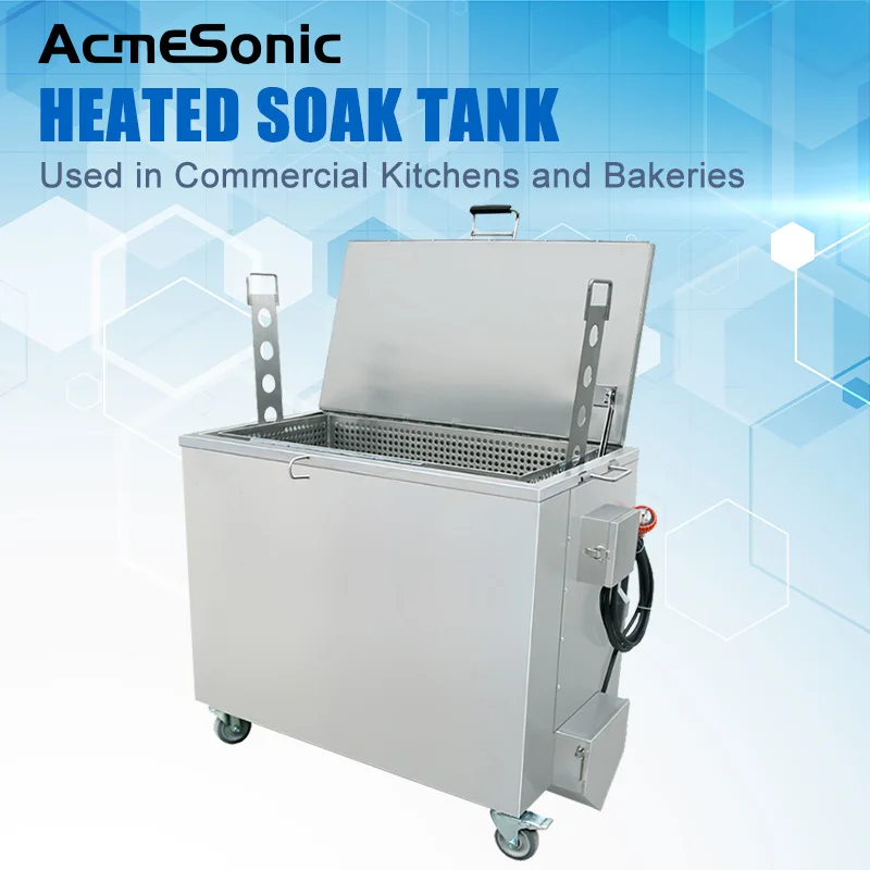 

ACMESONIC Large Capacity Heated Soak Tank Professional Washing Machine for Comerical Kitchen Bakeries Appliance Dishwasher