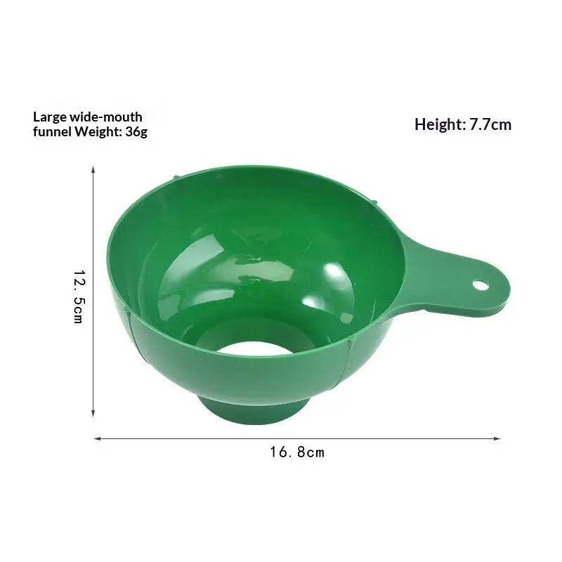 2pcs/set High-end Wide Mouth Funnel Plastic Popular Salad Dressing Liquid Wide Tools Gadgets Mouth Funnel Kitchen Canning Filter