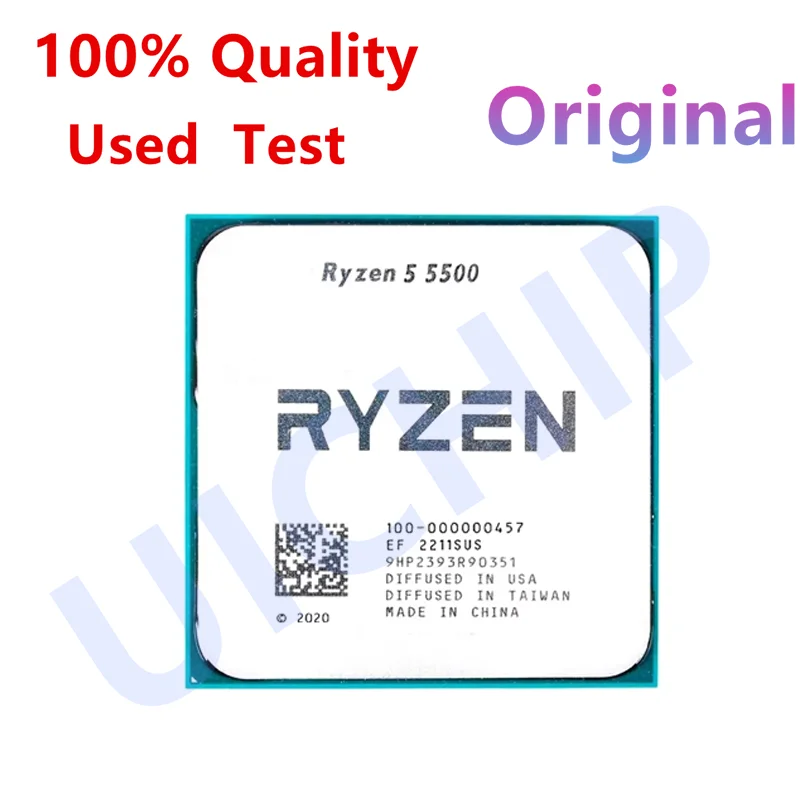 Ryzen 5 5500 R5 5500 3.6GHz 6-Core 12-Thread CPU Processor 7NM L3=16M 100-000000457 Socket AM4